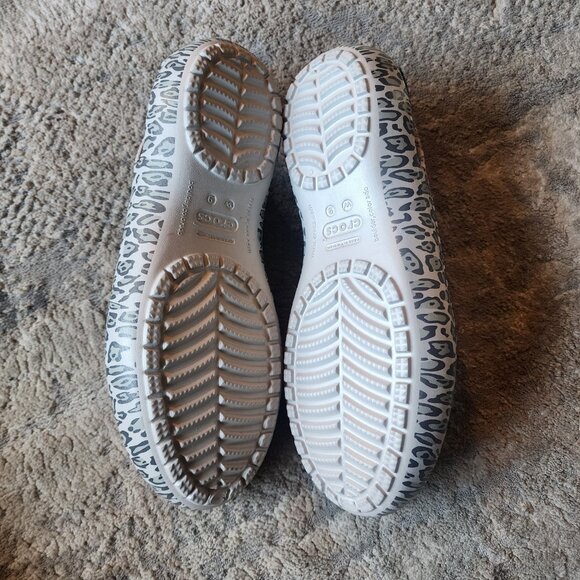 Crocs Kadee Thea Size 9 Shoes Cheetah Leopard Print Ballet Flats Slip On - Picture 7 of 7